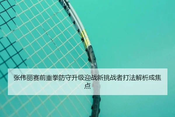 张伟丽赛前重拳防守升级迎战新挑战者打法解析成焦点